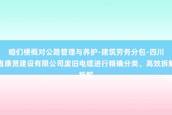 咱们梗概对公路管理与养护-建筑劳务分包-四川省康贤建设有限公司废旧电缆进行精确分类、高效拆解